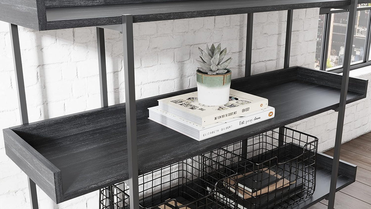 Black 3-Tier Bookcase C624903