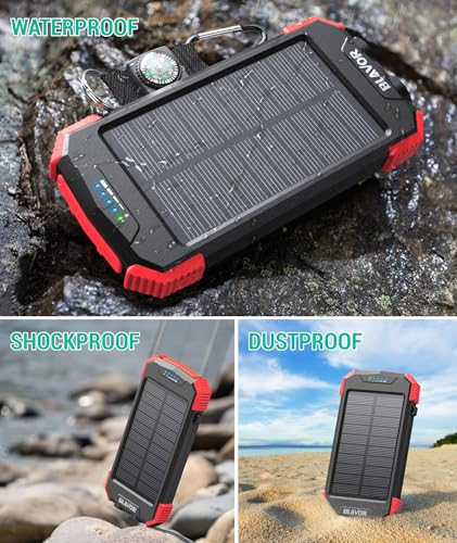 10,000mAh Solar Power Bank with Wireless Charging S221