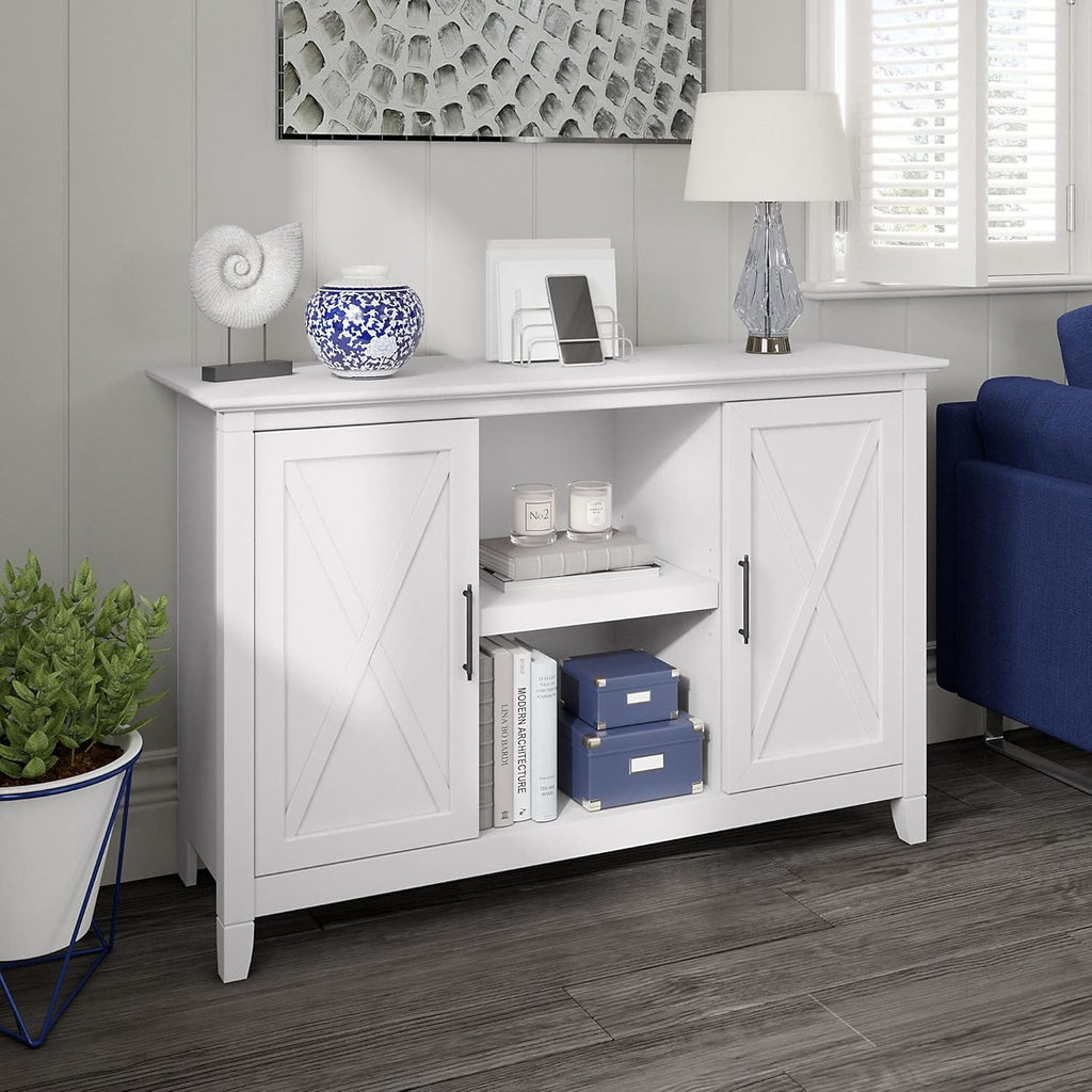 Pure White Oak Accent Cabinet with Doors X734