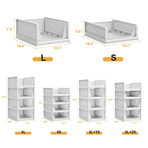 Stackable Plastic Storage Basket Bin T638