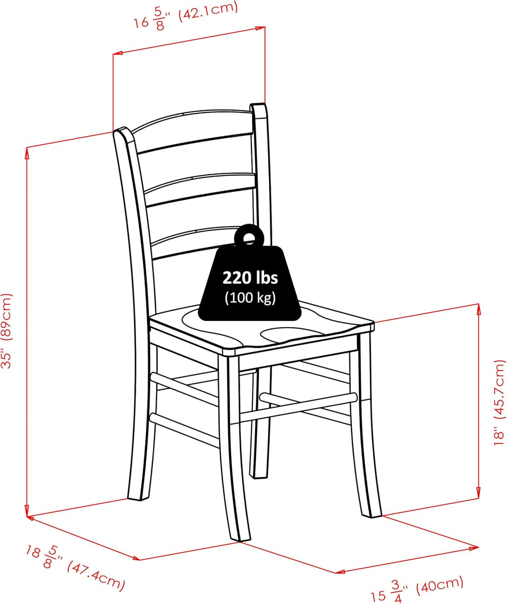 Walnut 5-Pc Dining Table with 4 Chairs K549667