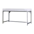 White Wood 2 Drawer Writing Desk with USB J9482