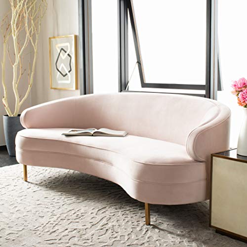 Light Blue Velvet Curved Sofas P33951