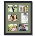 Satin Black Collage Picture Frame with 6 Openings for 5x7 Photos Z96638