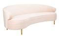Light Blue Velvet Curved Sofas P33951