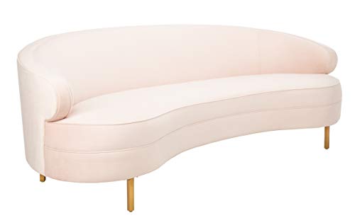Light Blue Velvet Curved Sofas P33951