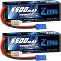 3S Lipo Battery 5500mAh 11.1V 120C Hard Case with EC5 Connector 2 Pack I4184