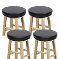 14 Inch Burnt Orange Round Leather Bar Stool Cushion A789