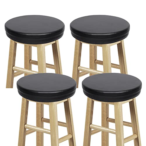 14 Inch Burnt Orange Round Leather Bar Stool Cushion A789