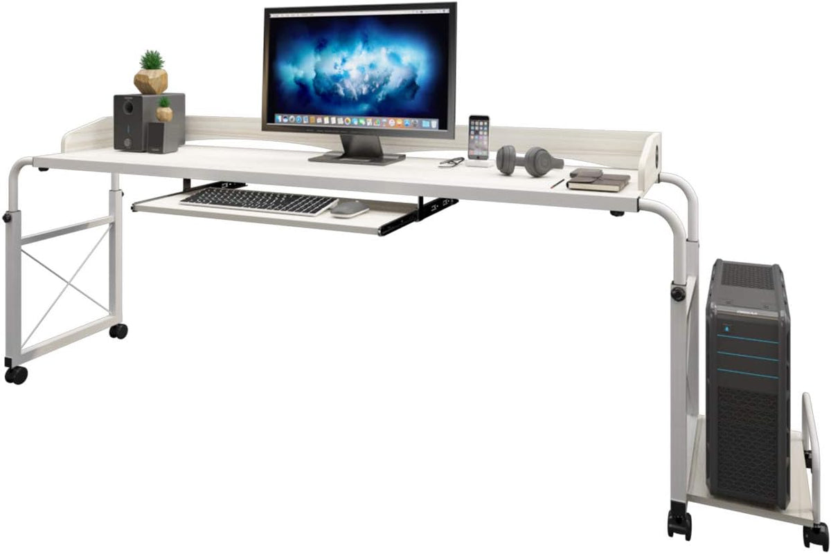 Adjustable Mobile Overbed Table with Wheels G823503