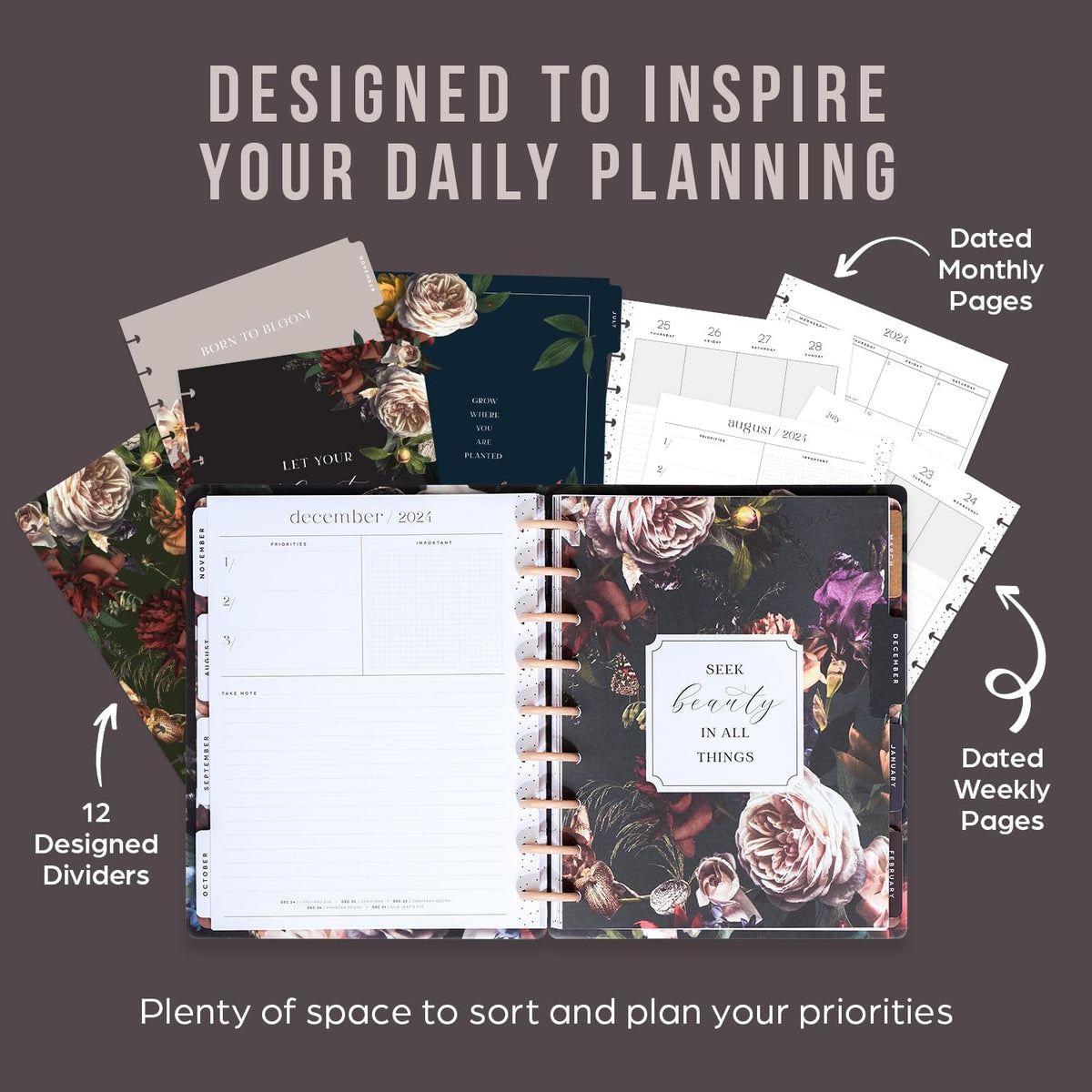 12-Month Academic Planner, Classic Size, Vertical Layout, 7" x 9 1/4" S905386