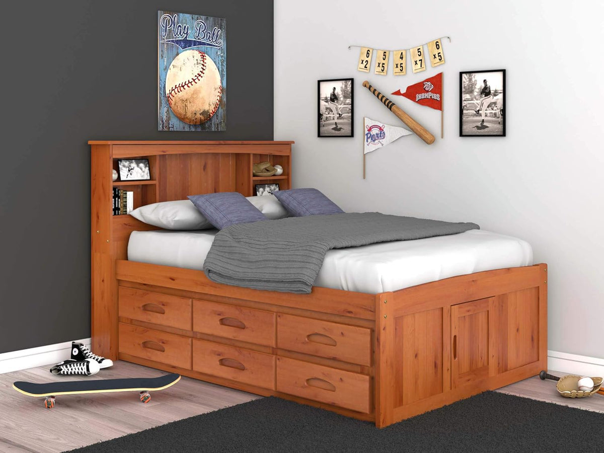 Merlot Full Bed with 6 Drawers L789245