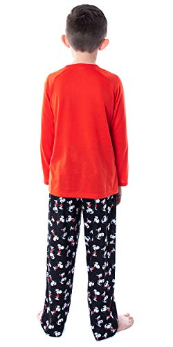 Peanuts Boys' Joe Cool Snoopy Pajamas Long Sleeve Raglan Shirt And Pant 2 Piece PJs Kids Sleepwear Set U174892