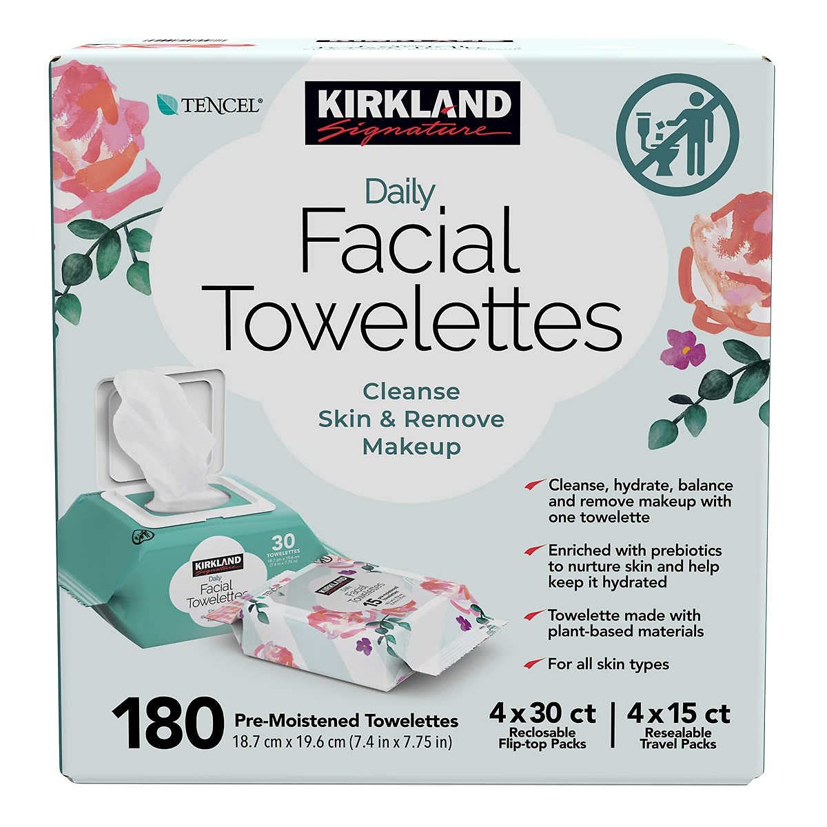 180 Count Facial Towelettes G198192