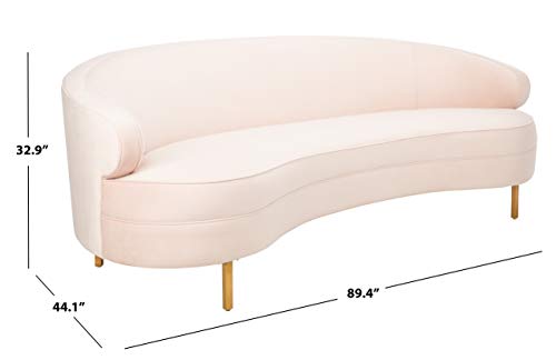 Light Blue Velvet Curved Sofas P33951
