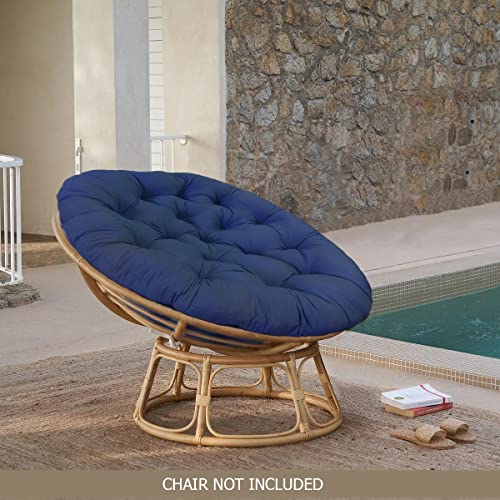 Black 100% Cotton Duck Fabric Papasan Chair Cushion A118
