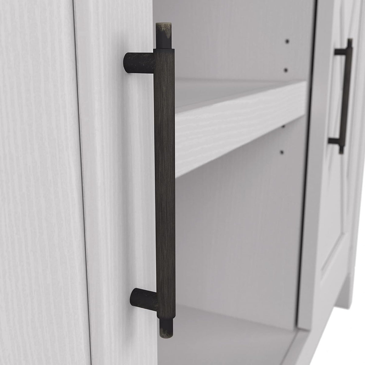 Pure White Oak Accent Cabinet with Doors X734