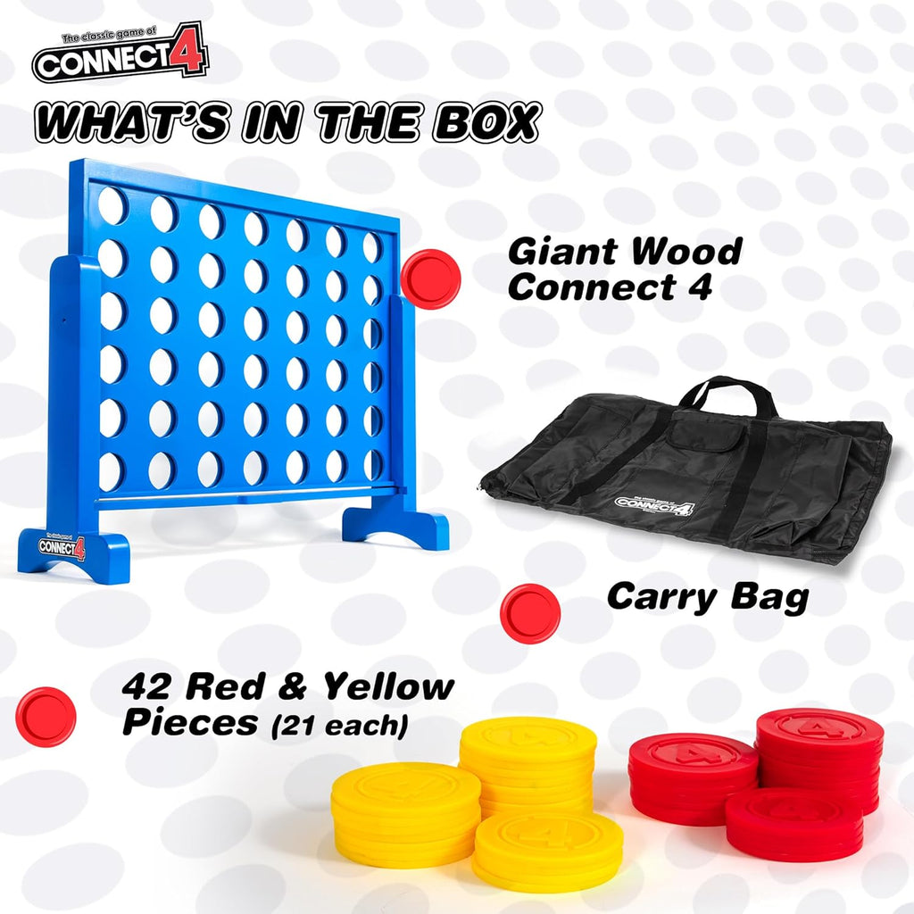 31.5 inch Wooden Four in a Row Board Game R435129