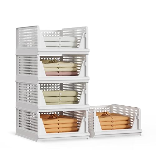 Stackable Plastic Storage Basket Bin T638