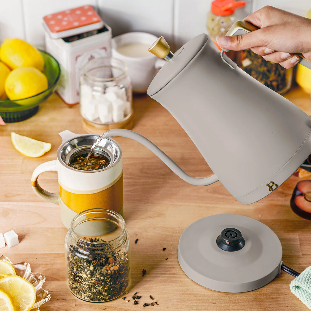 1-Liter Electric Gooseneck Kettle 1200 W Porcini Taupe Q233