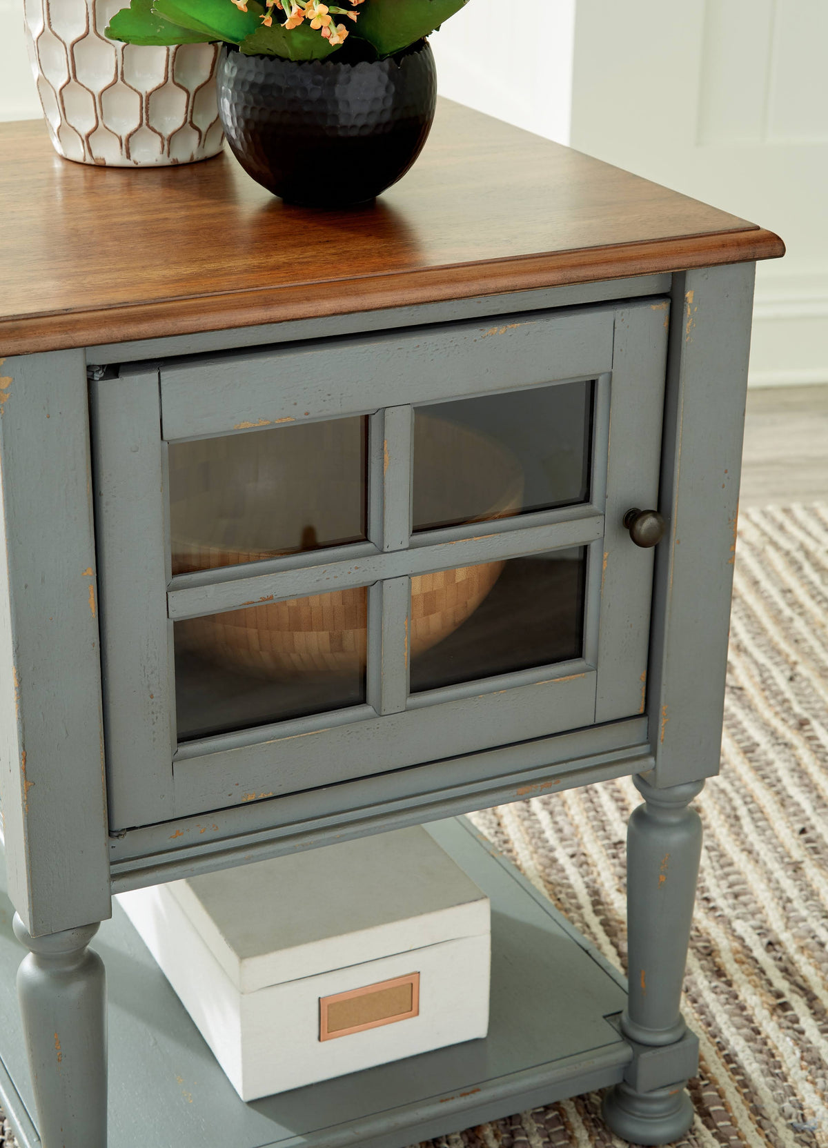 Gray Brown Accent Cabinet U455