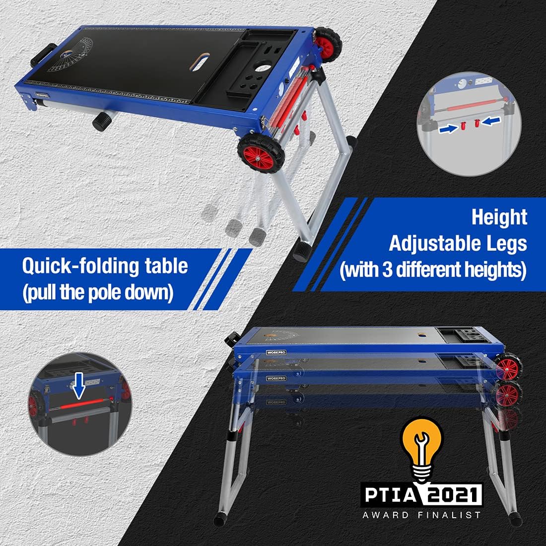 Portable Folding Workbench with Adjustable Legs E17702
