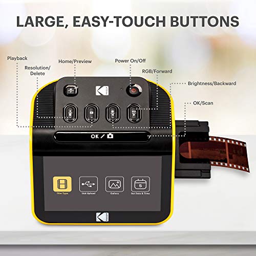 Film & Slide Scanner with 5” LCD Screen, 22MP JPEG Photos, Compatible with 135, 126 and 110 Film X40477