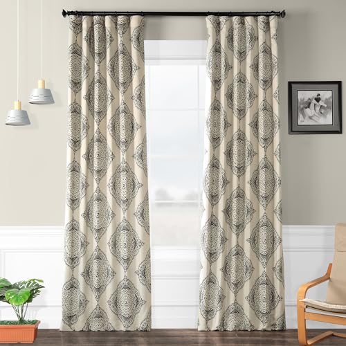 Printed Room Darkening Curtains 50 X 84 Henna Clover U506474