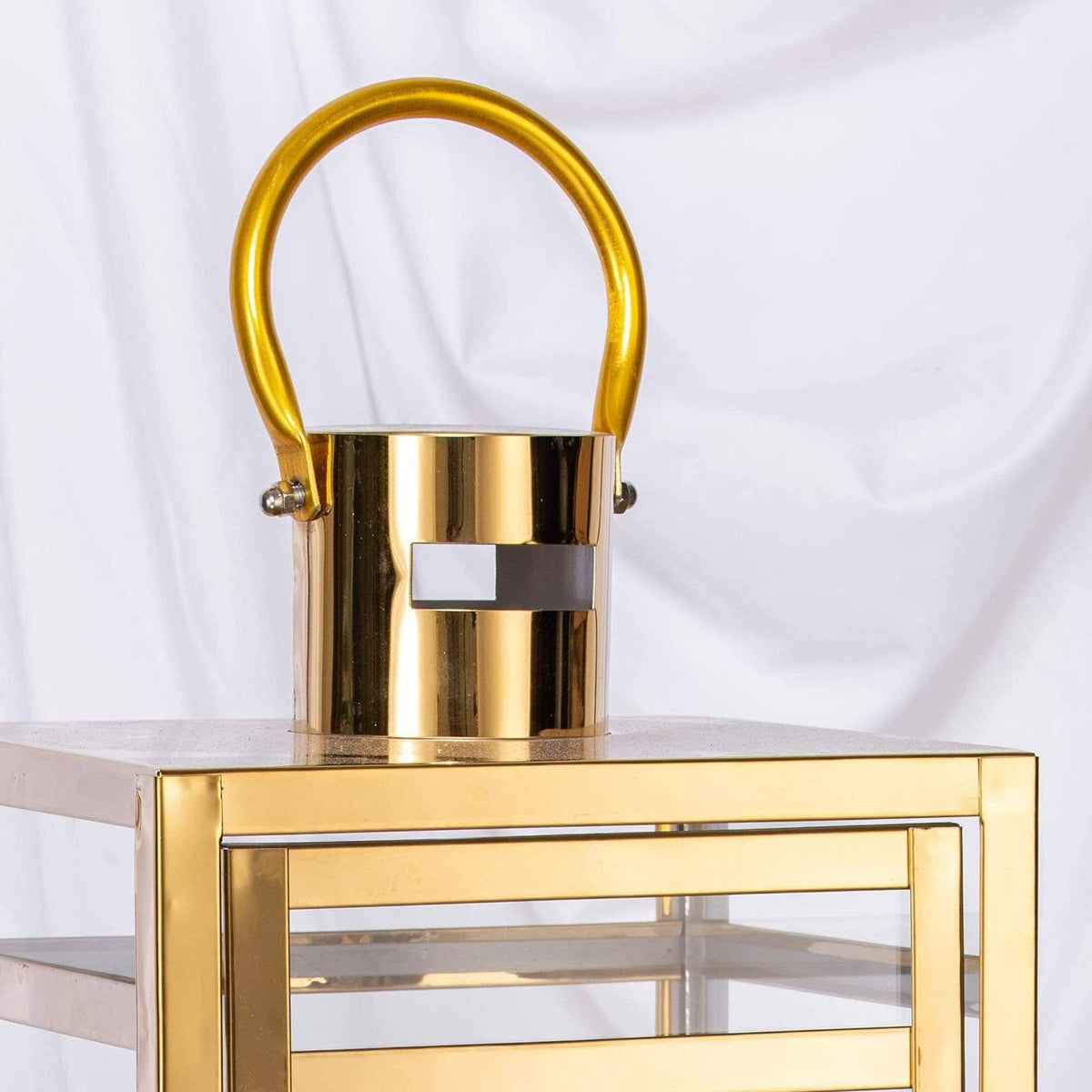 22x22 Gold Metal Lantern Candle Holder H824587