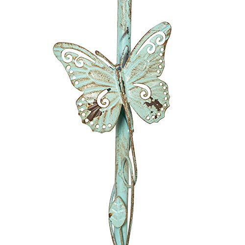 Distressed Metal Birdhouse Stake E8903