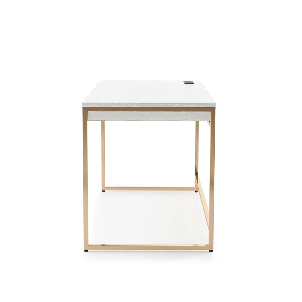 Black 48-Inch Desk with USB Ports X6919