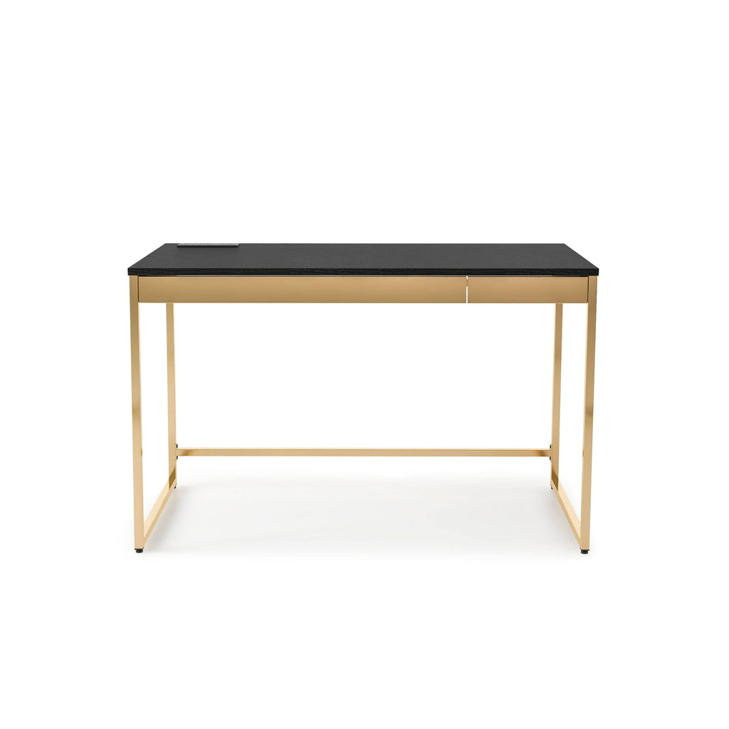 Black 48-Inch Desk with USB Ports X6919