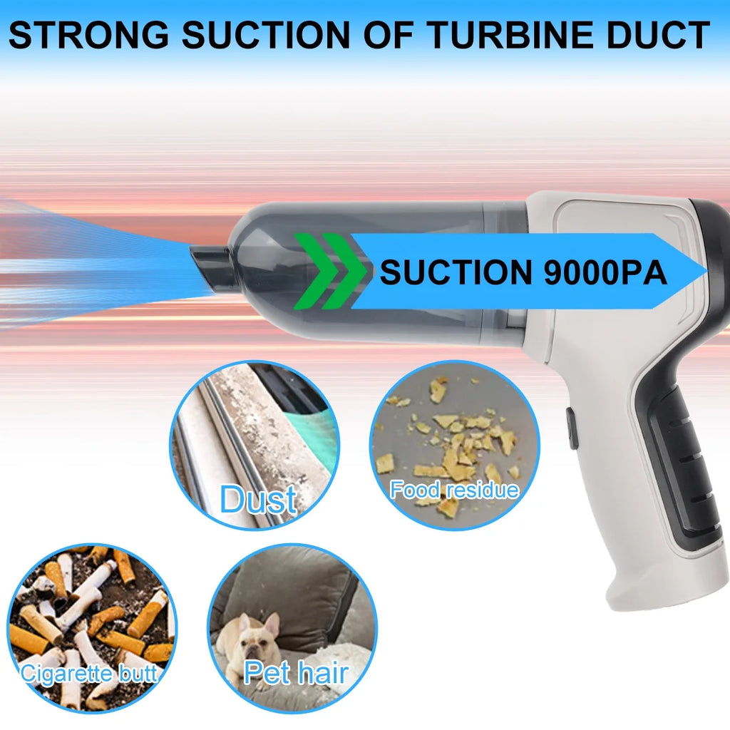 4 In 1 Handheld Wireless Car Vacuum Cleaner 9000Pa Strong Suction Mini Cleaner W279881