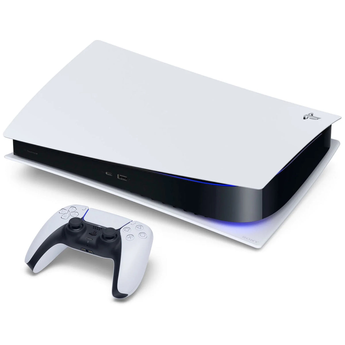 Playstation 5 Disc Version with Midnight Black Controller and Cleaning Cloth D67625