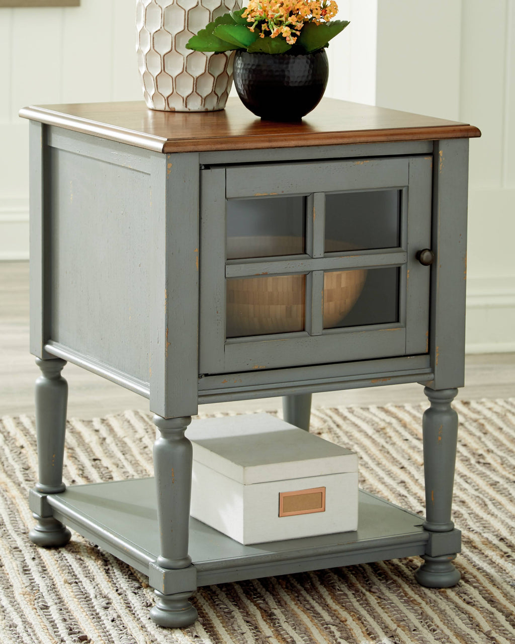 Gray Brown Accent Cabinet U455