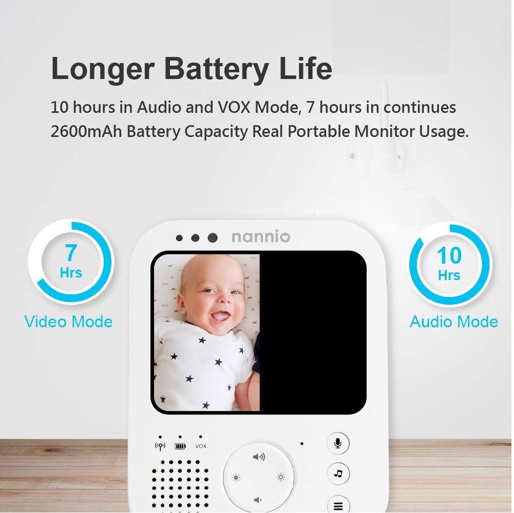 Video Baby Monitor with Camera and Audio, Auto Night Vision, Non-WiFi T11686