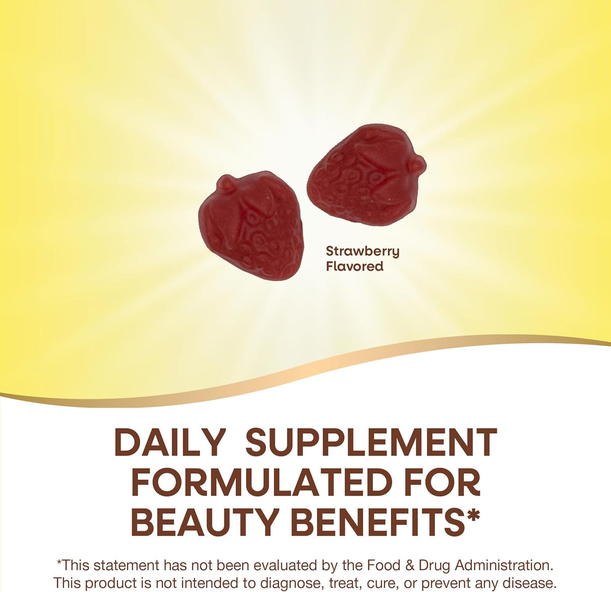 Strawberry Flavored Hair Skin & Nails Gummies, 60 Gummies M968772