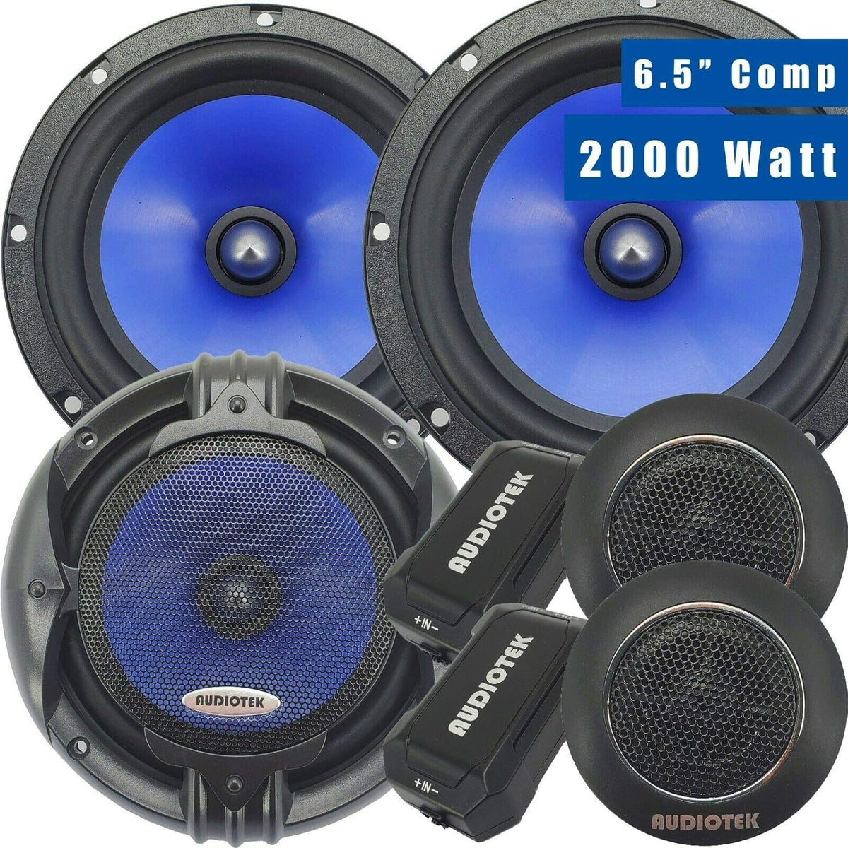 6.5-Inch 2-Way Car Audio Component Speaker System I8937