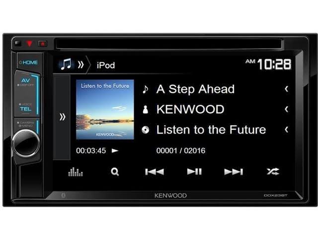 Kenwood Bluetooth USB AUX Double DIN Receiver, Black Back Up Camera F7119
