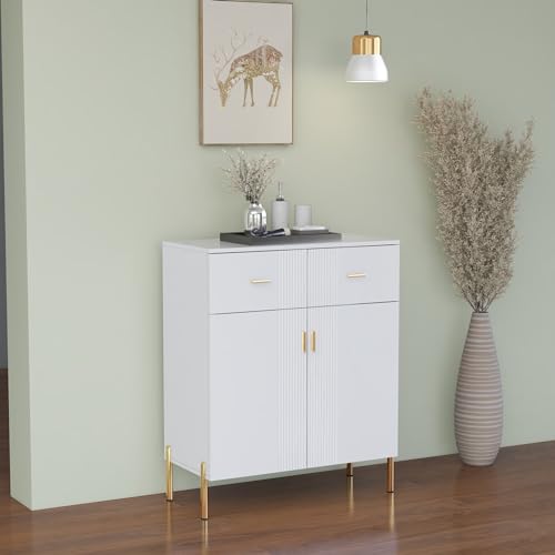 2 Door Sideboard with 2 Drawers and Shelves White N88111