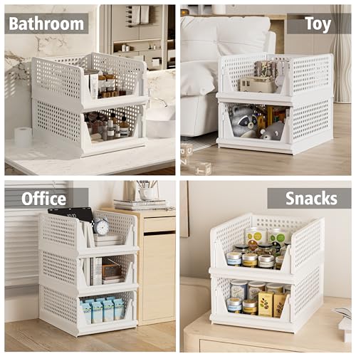 Stackable Plastic Storage Basket Bin T638