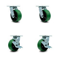 5 inch Polyurethane Wheel Caster Set with Brakes X548