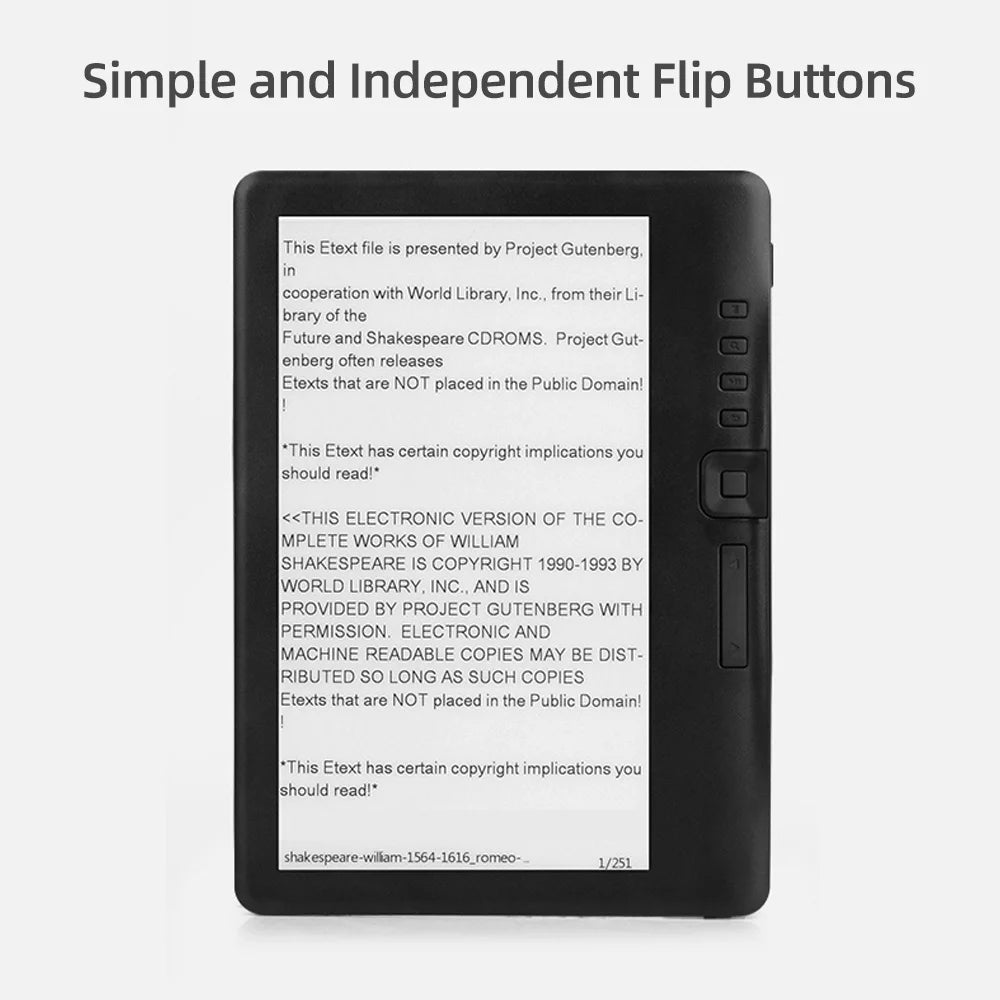 7 inch Portable E-book Reader with 8GB Memory M165819