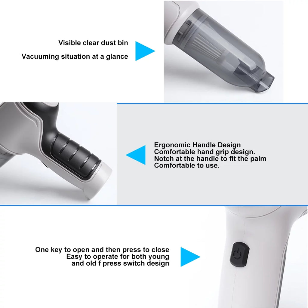 4 In 1 Handheld Wireless Car Vacuum Cleaner 9000Pa Strong Suction Mini Cleaner W279881