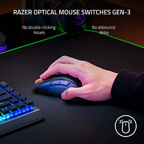 Wireless Gaming Mouse with Interchangeable Side Plate, 20K DPI Optical Sensor, Chroma RGB Lighting M69003