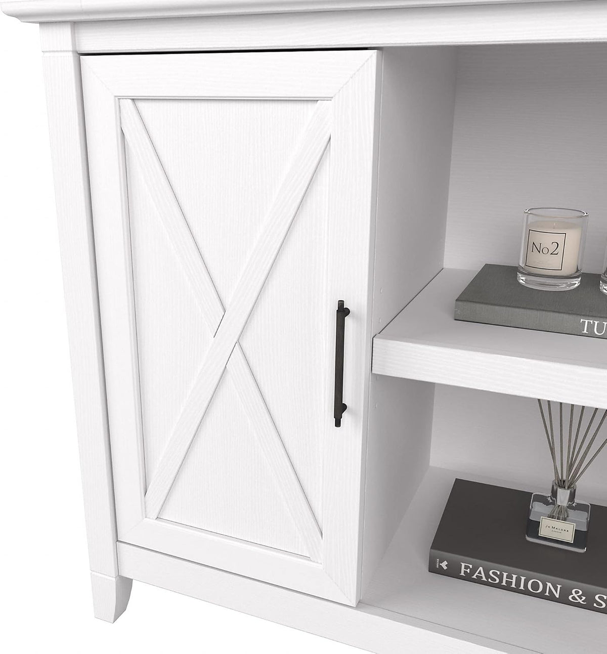 Pure White Oak Accent Cabinet with Doors X734