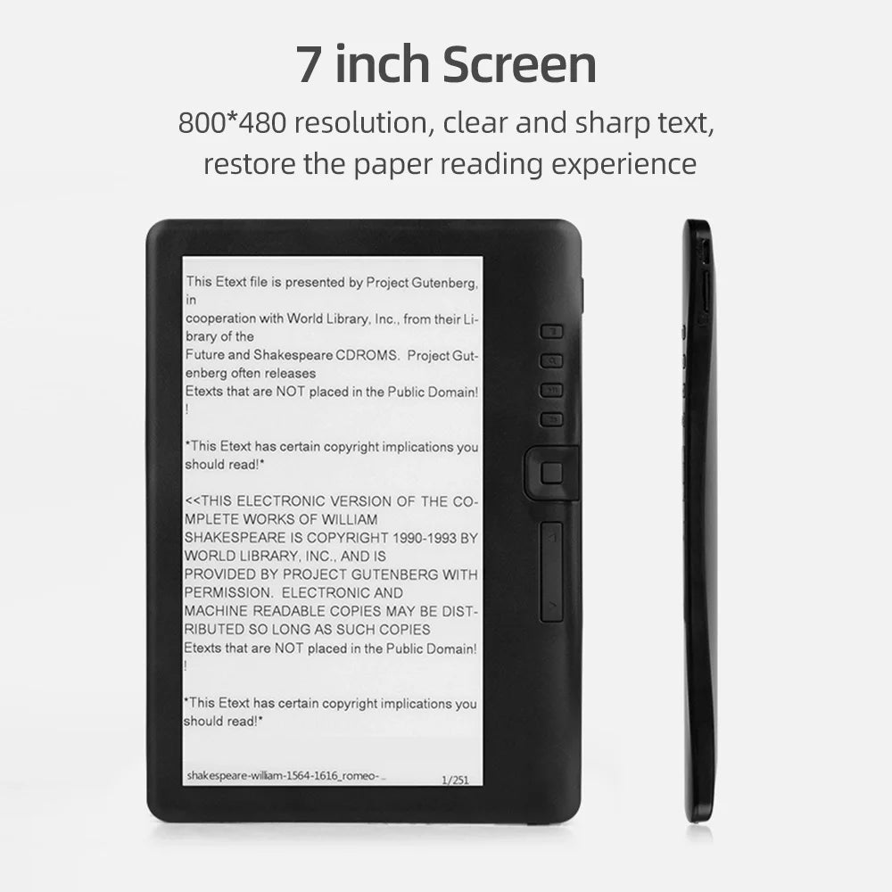 7 inch Portable E-book Reader with 8GB Memory M165819