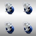 4 inch Polyurethane Swivel Caster Set with Brake W75482