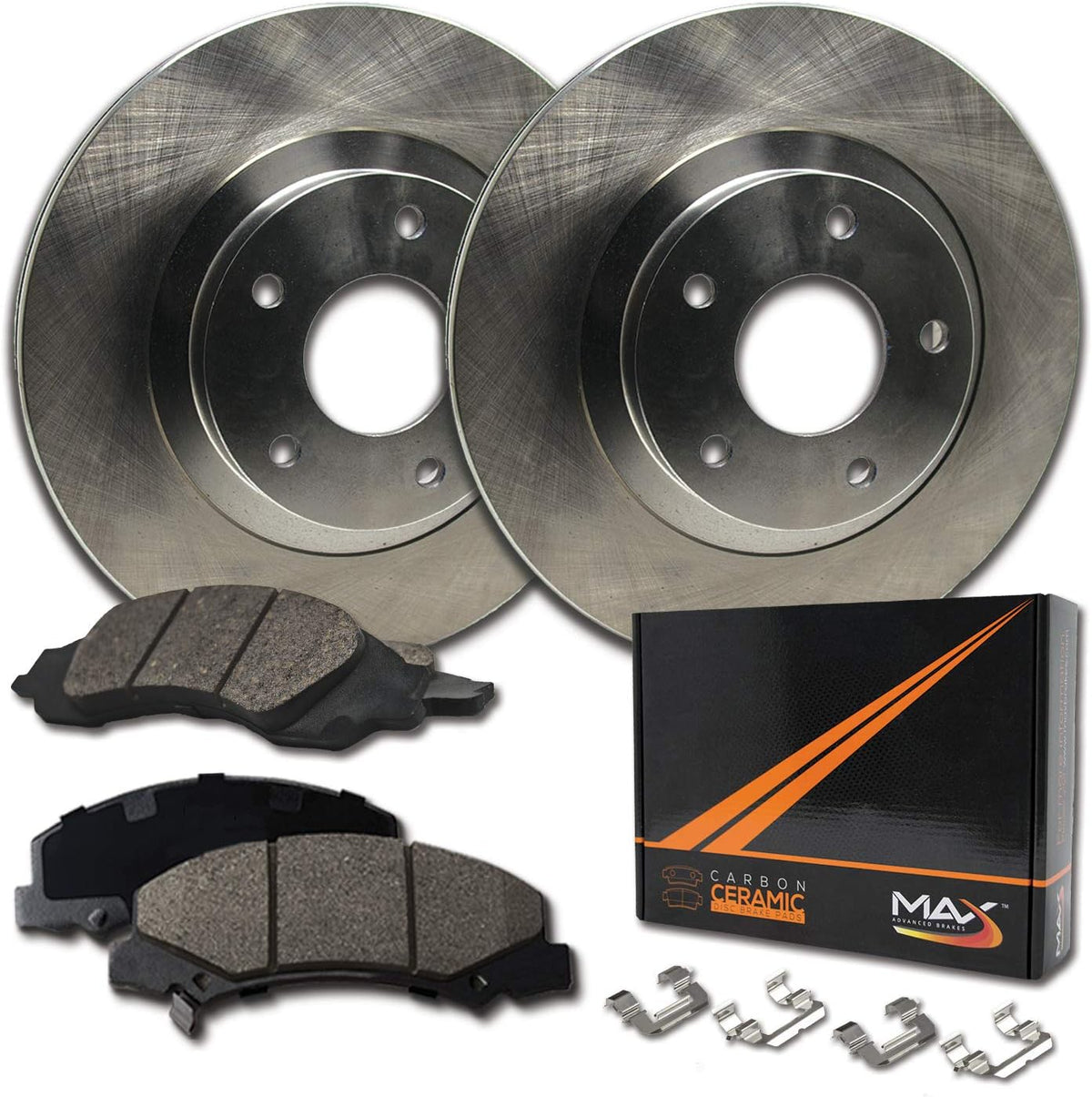 Max Brakes Premium OE Rotors with Carbon Ceramic Pads H2990