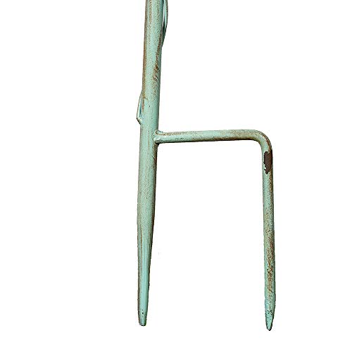 Distressed Metal Birdhouse Stake E8903